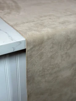 Microfiber Suede Table Linen in Khaki
