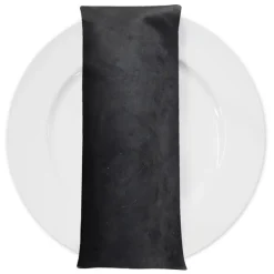 Microfiber Suede Table Napkin in Black