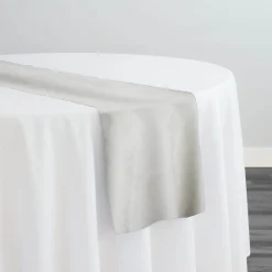 Microfiber Suede Table Runner in Ivory