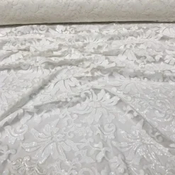 Milan Lace Table Linen in White