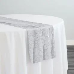 Milan Lace Table Runner in White