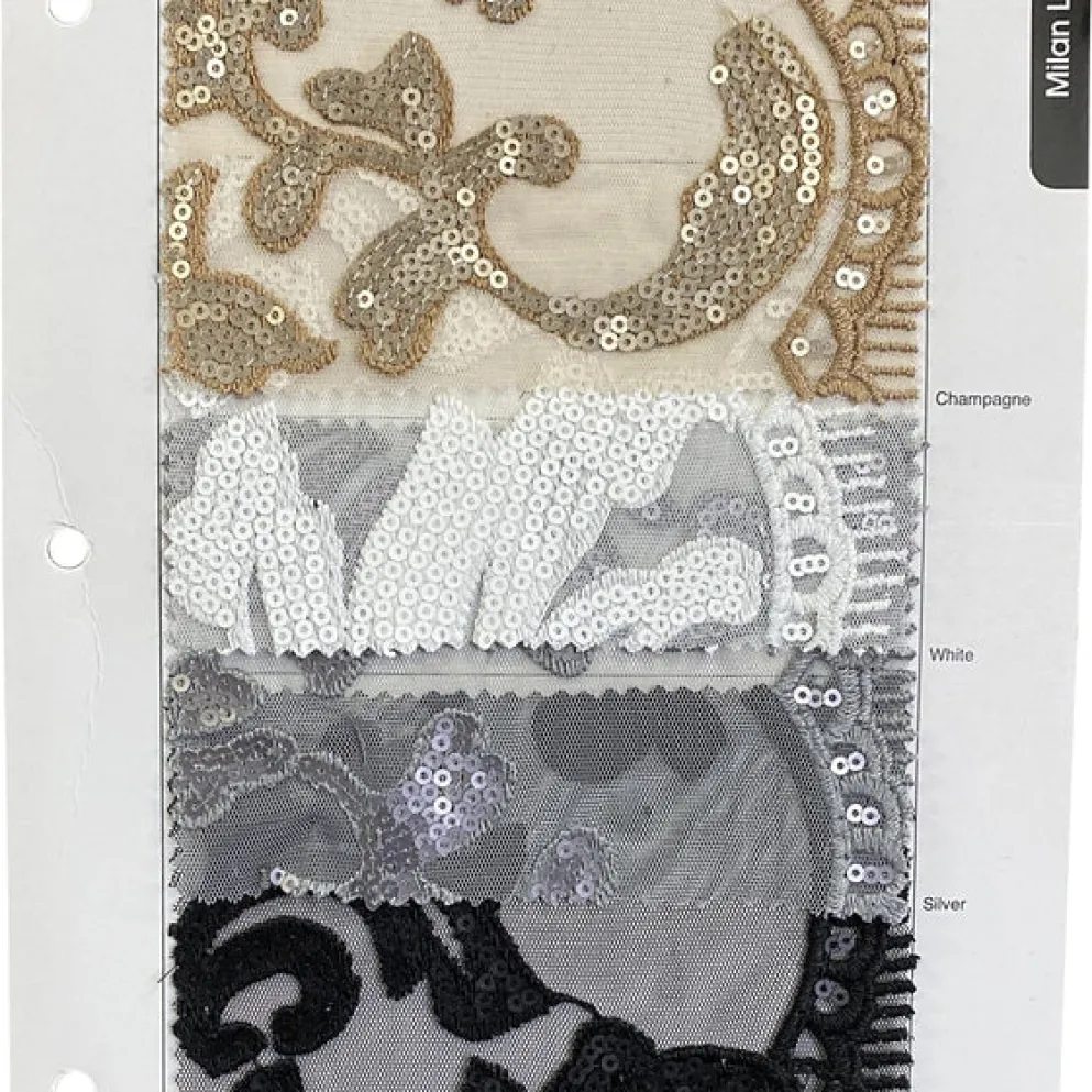 Milan Lace (w/ Poly Lining) Table Napkin in Champagne