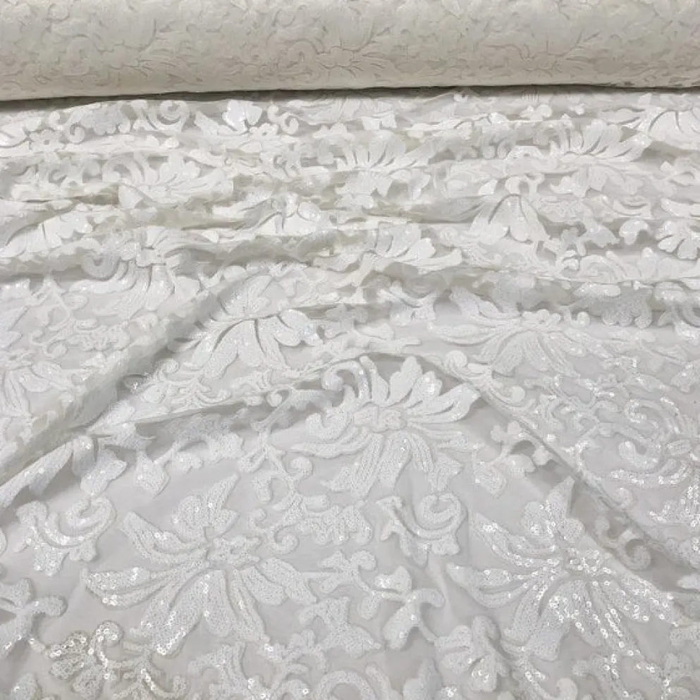 Milan Lace (w/ Poly Lining) Table Napkin in White