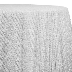 Mini Petals On Mesh Table Linen in White