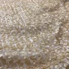 Mini Petals On Mesh (w/ Poly Lining) Table Napkin in Champagne