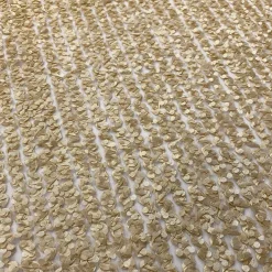 Mini Petals On Mesh (w/ Poly Lining) Table Napkin in Champagne
