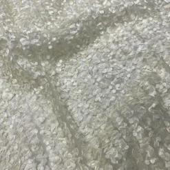 Mini Petals On Mesh (w/ Poly Lining) Table Napkin in Ivory