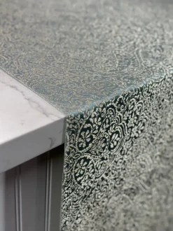 Miramar Jacquard Table Linen in Seafoam