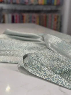 Miramar Jacquard Table Linen in Seafoam