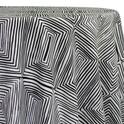 Modena (Poly Print) Table Linen in Black