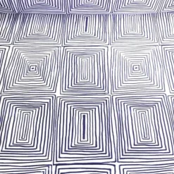 Modena (Poly Print) Table Linen in Navy