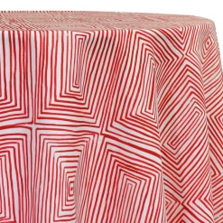 Modena (Poly Print) Table Linen in Red