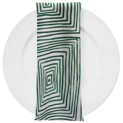 Modena (Poly Print) Table Napkin in Green