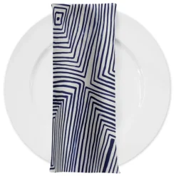 Modena (Poly Print) Table Napkin in Navy