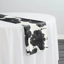 Mono Leaf (Slub Print) Table Runner