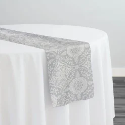 Morocco Jacquard (Reversible) Table Runner in Grey