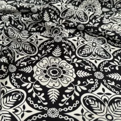 Morocco (Poly Print) Table Linen in Black