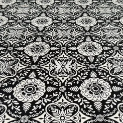 Morocco (Poly Print) Table Linen in Black
