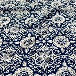 Morocco (Poly Print) Table Linen in Navy