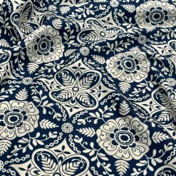Morocco (Poly Print) Table Linen in Navy