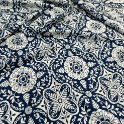 Morocco (Poly Print) Table Runner in Navy