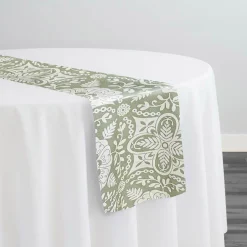 Morocco (Poly Print) Table Runner in Sage