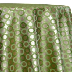 Mosaic Jacquard (Reversible) Table Linen in Green and Gold