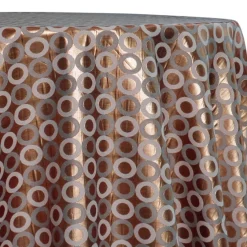 Mosaic Jacquard (Reversible) Table Linen in Copper and Gold