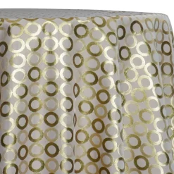 Mosaic Jacquard (Reversible) Table Linen in Ivory and Gold