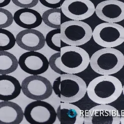 Mosaic Jacquard (Reversible) Table Linen in Black and Silver