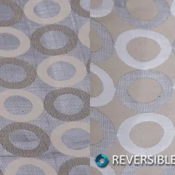 Mosaic Jacquard (Reversible) Table Linen in Ivory and Silver