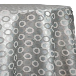 Mosaic Jacquard (Reversible) Table Linen in Ivory and Silver