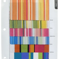 Multi-Color Stripe Table Linen in Sunset