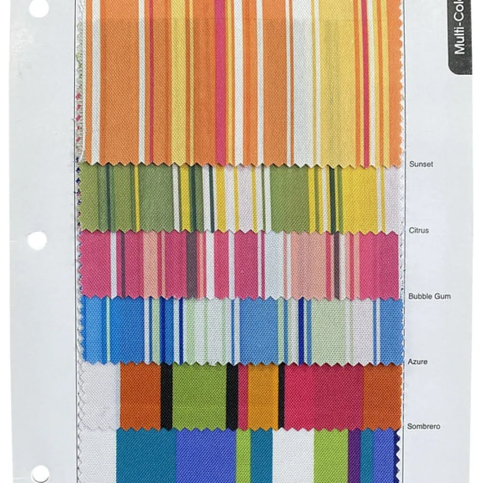 Multi-Color Stripe Table Linen in Citrus