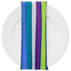 Multi-Color Stripe Table Napkin in Grape