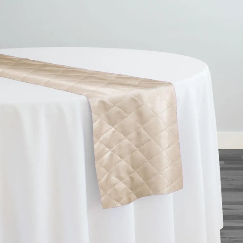 Murano Quilt Table Runner in Taupe