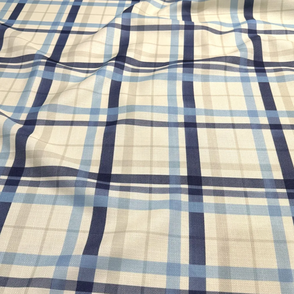 Nautical Plaid (Slub Print) Table Linen