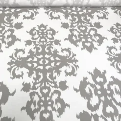 Newport Print (Dupioni) Table Linen in Silver