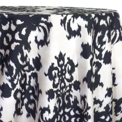 Newport Print (Dupioni) Table Linen in Black