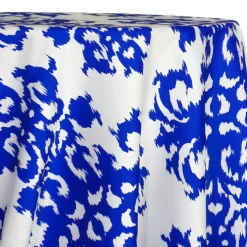 Newport Print (Dupioni) Table Linen in Royal