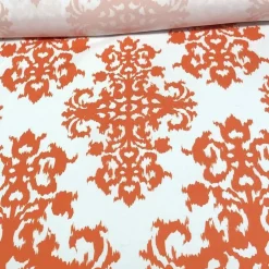 Newport Print (Dupioni) Table Napkin in Orange