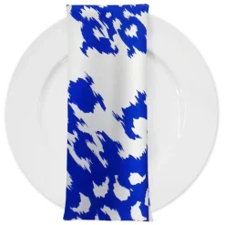 Newport Print (Dupioni) Table Napkin in Royal