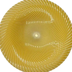 Omni Swirl - Glass Charger Plate in Gold (Item # 0347)