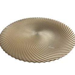Omni Swirl - Glass Charger Plate in Champagne (Item # 0347)