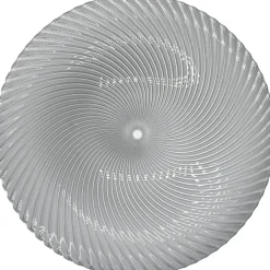 Omni Swirl - Glass Charger Plate in Silver (Item # 0347)