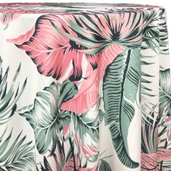 Palmetto (Poly Print) Table Linen in White