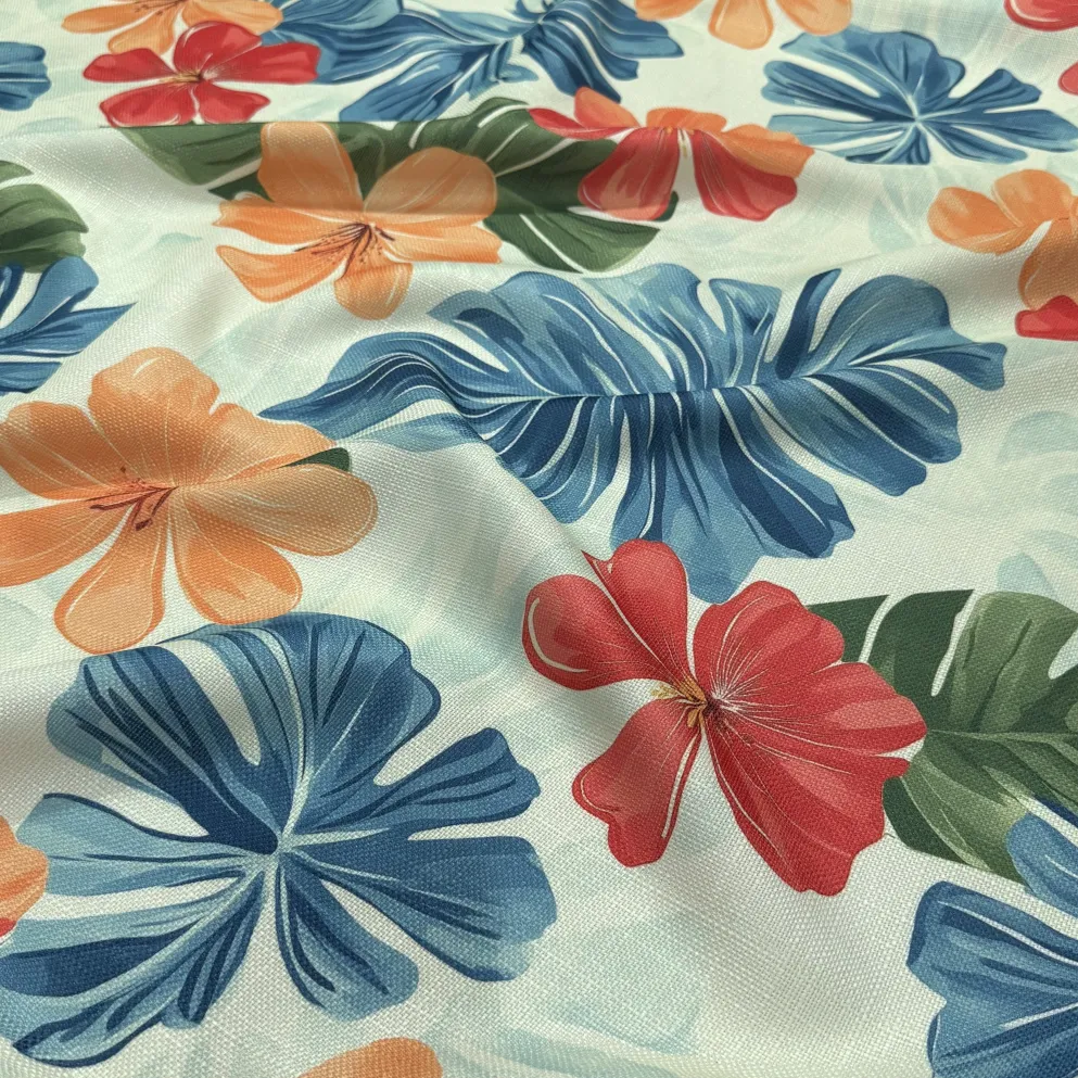 Palm Paradise (Slub Print) Table Linen