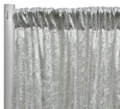Panne (Crush) Velvet Drapery Panel in White