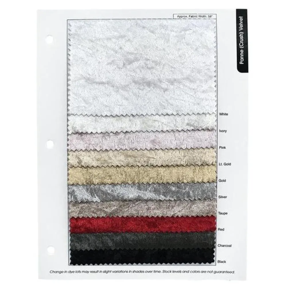 Panne (Crush) Velvet Table Linen in Red