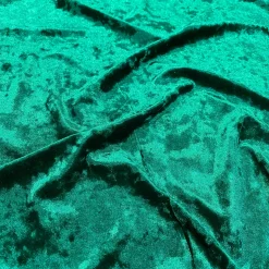 Panne (Crush) Velvet Table Linen in Hunter Green
